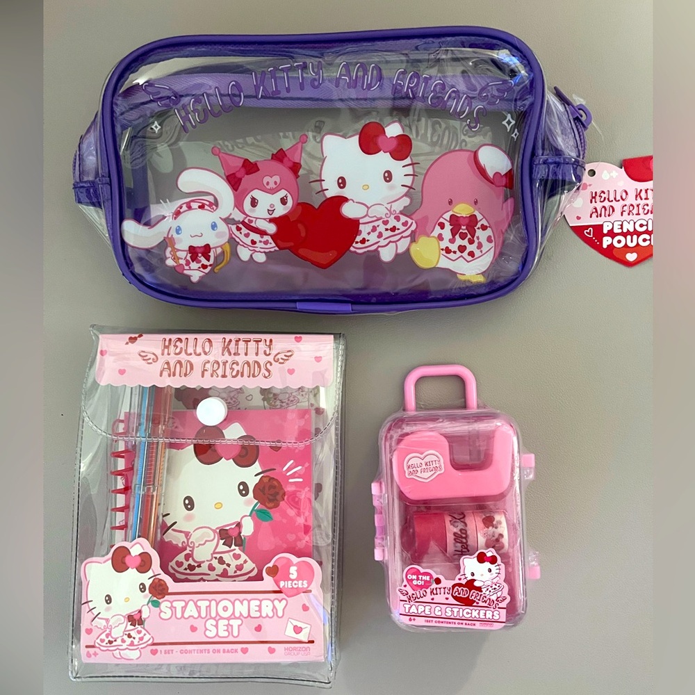 Hello Kitty and Friends stationery set (x3 items)